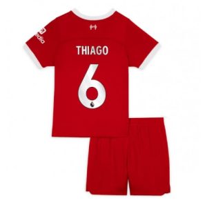 Thiago Alcantara #6 Liverpool Hjemmebanesæt Børn 2023-2024 Kort ærmer + korte bukser