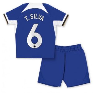 Thiago Silva #6 Chelsea Hjemmebanesæt Børn 2023-2024 Kort ærmer + korte bukser