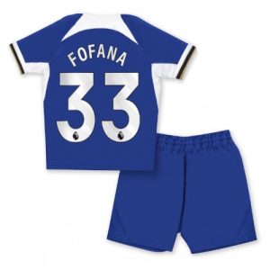 Wesley Fofana #33 Chelsea Hjemmebanesæt Børn 2023-2024 Kort ærmer + korte bukser