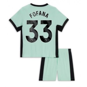 Wesley Fofana #33 Chelsea Tredje trøje Børn 2023-2024 Kort ærmer + korte bukser