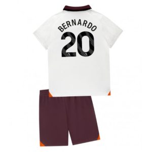 Bernardo Silva #20 Manchester City Udebanesæt Børn 2023-24 hvid Kort ærmer + rød korte bukser